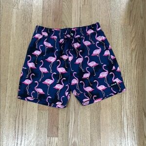 Hurley Flamingo Print Men's Swim Trunks- Navy